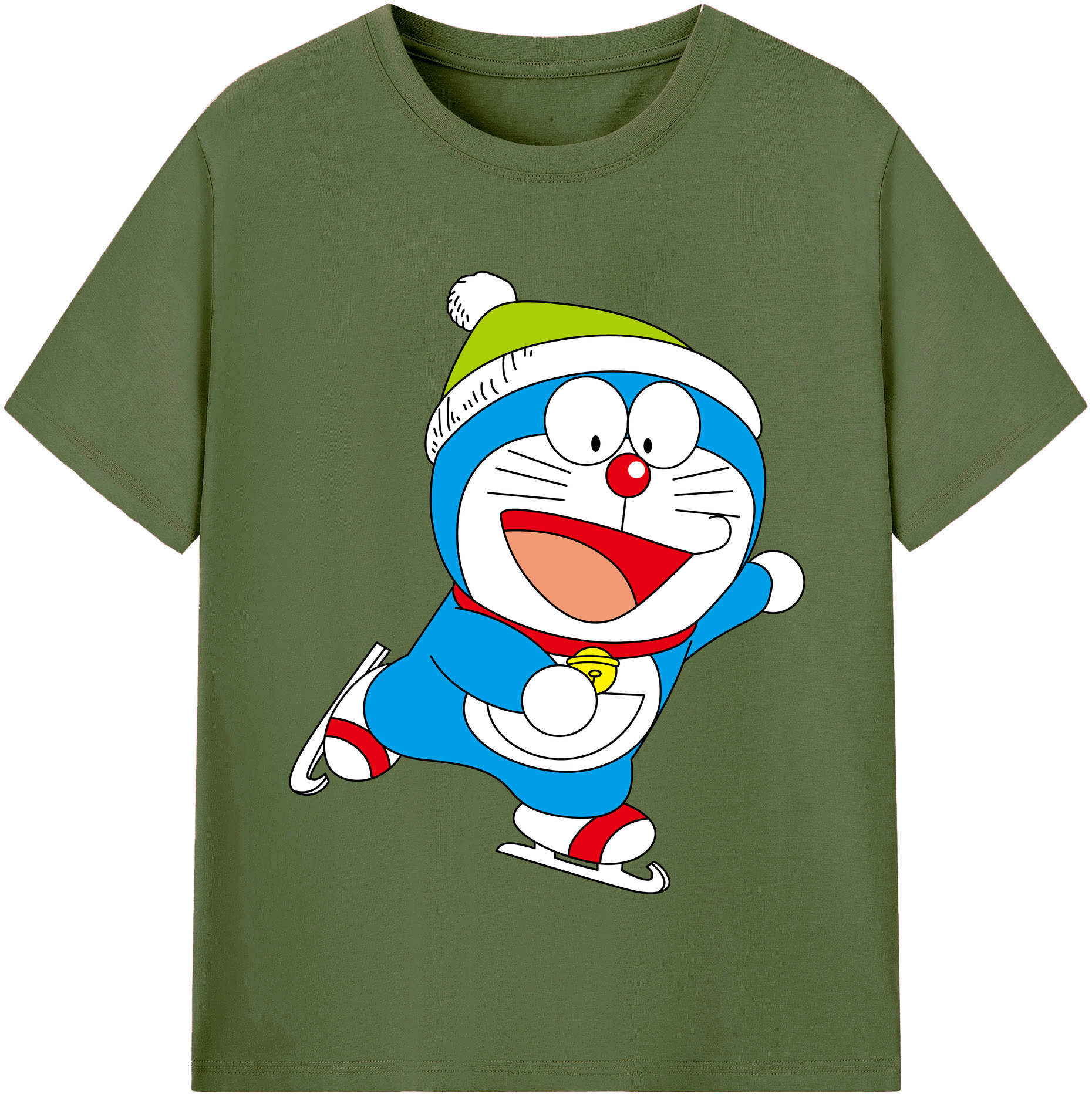 （画像用） ドラえもん Doraemon 綿100％半袖Tシャツ（フロントプリント）
